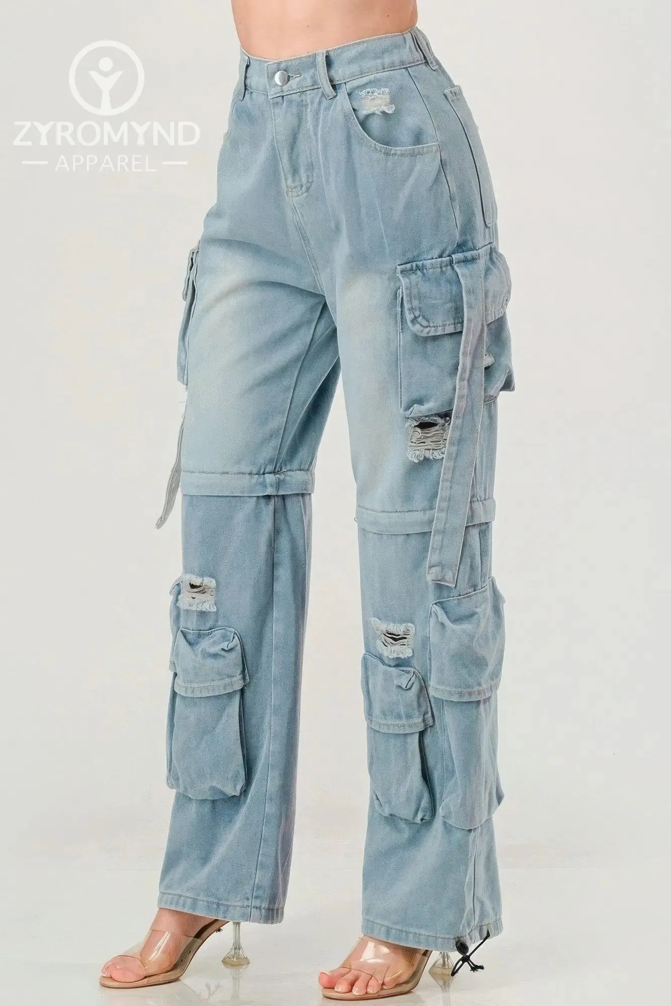 Denim Cargo Jeans