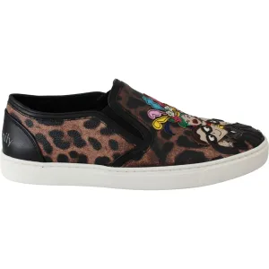 Dolce & Gabbana Elegant Leopard Print Loafers for Sophisticated Style