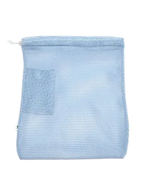 Drawstring Mesh Bag - Blue