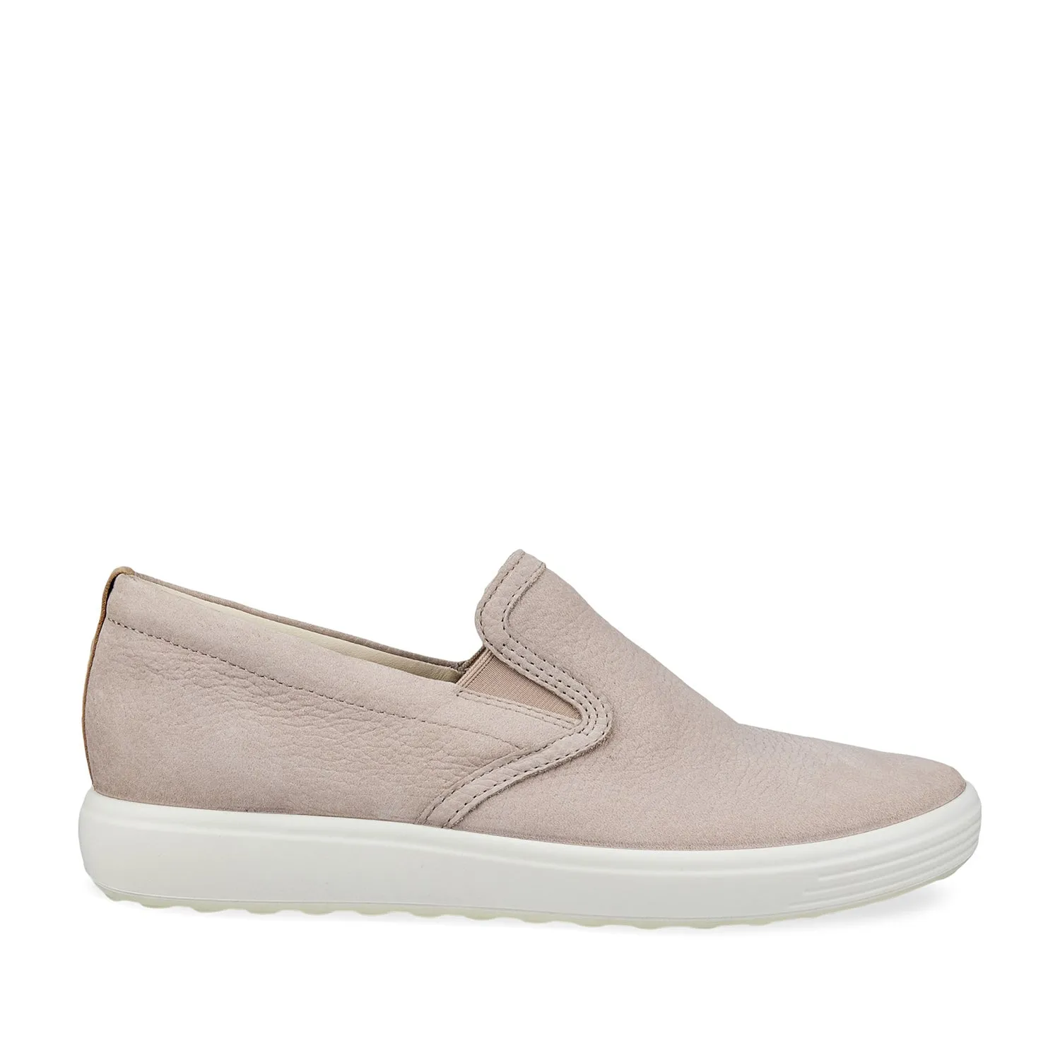 ECCO Women's Soft 7 Slip-On in Grey Rose/Powder