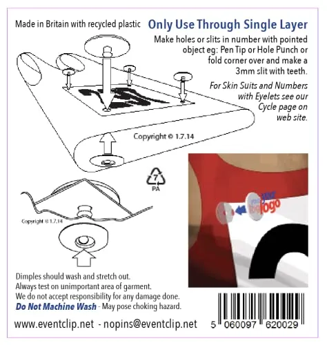 EventCLip - Snap-Lock Bib Clips For Running