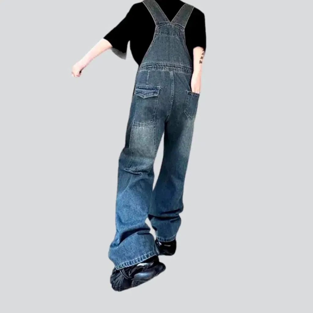 Fashion baggy men's jean dungaree