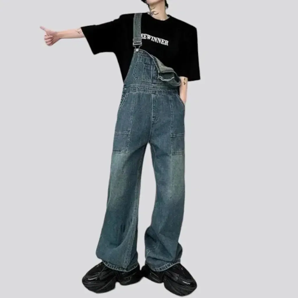 Fashion baggy men's jean dungaree