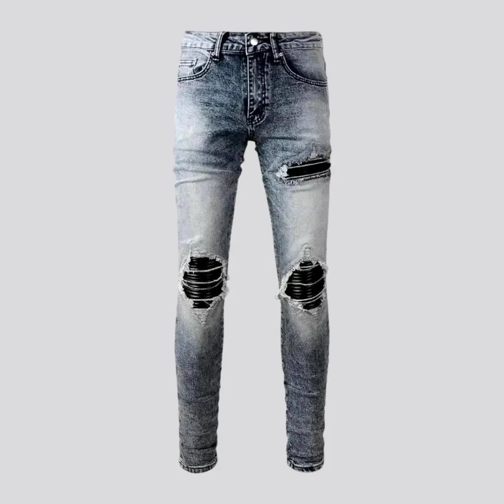 Fashionable acid wash jeans for men