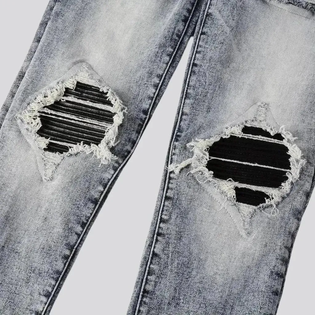 Fashionable acid wash jeans for men