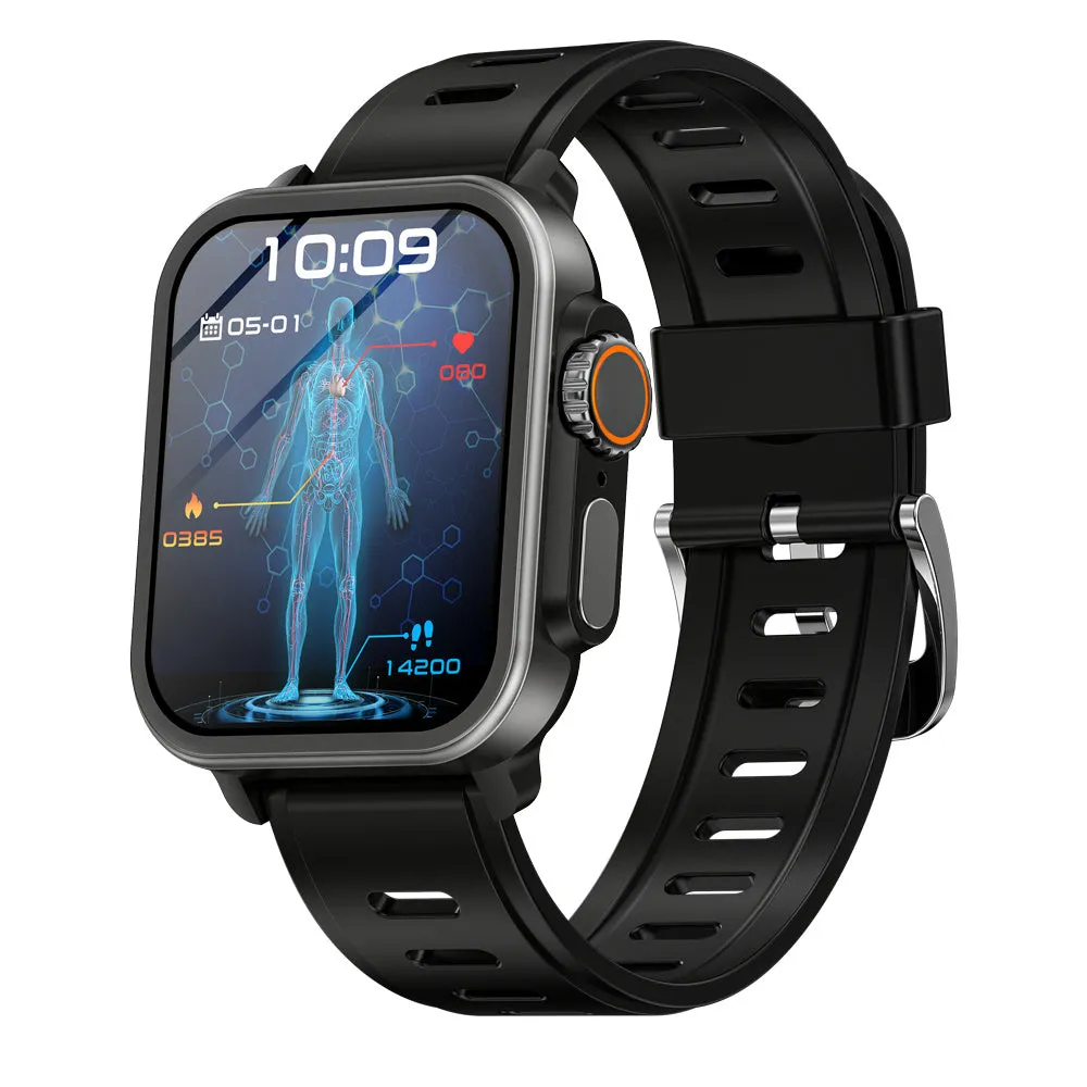 FITAOS  VEE Bluetooth Call ECG/EKG Blood Oxygen Heart rate Blood Sugar Monitoring Music SmartWatch