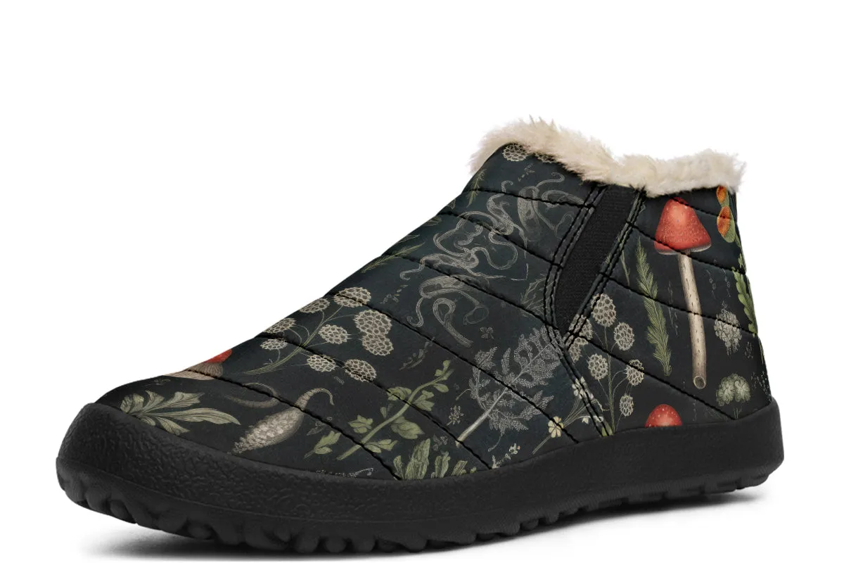 Foraging Winter Sneakers - Warm & Easy Slip-On Shoes Lined with Vegan Wool with Anti-Slip Soles