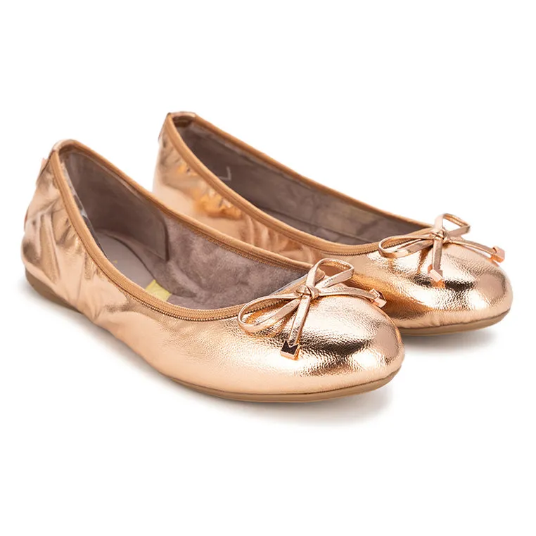 FRANKIE Ballet Flat Shoes - Rose Gold