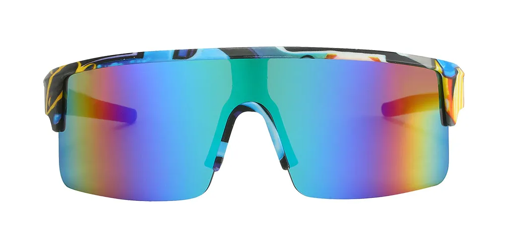 Graffiti Shield Sports Sunglasses