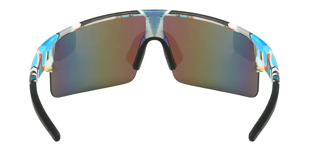 Graffiti Shield Sports Sunglasses