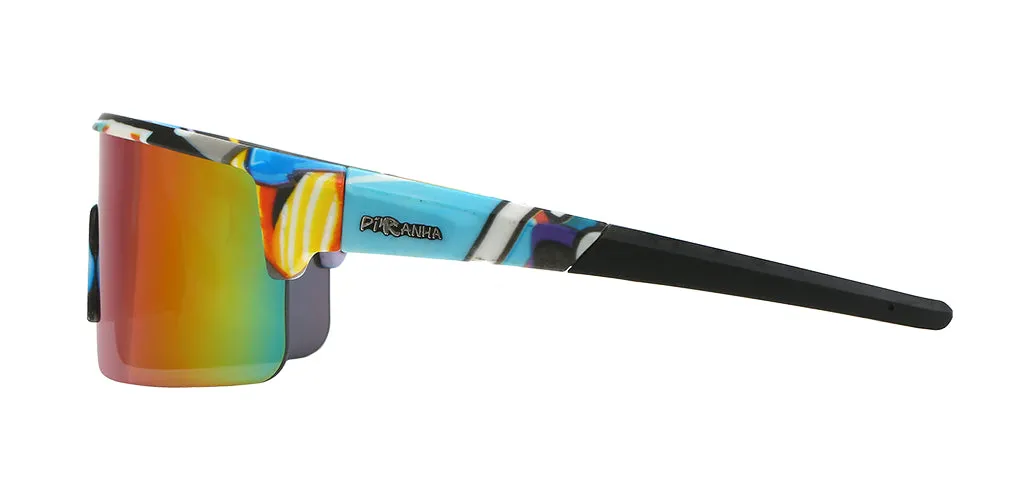 Graffiti Shield Sports Sunglasses