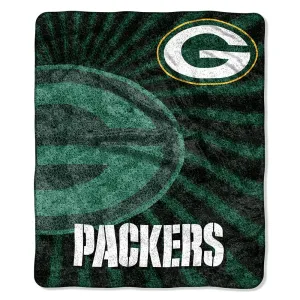 Green Bay Packers Strobe Sherpa Throw Blanket 50" x 60"