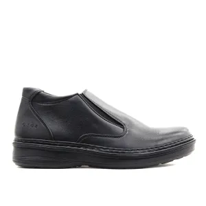 HENRY FERRERA,PLAIN TOE-SLIP ON-SHOES-VINTAGE-400-BLACK