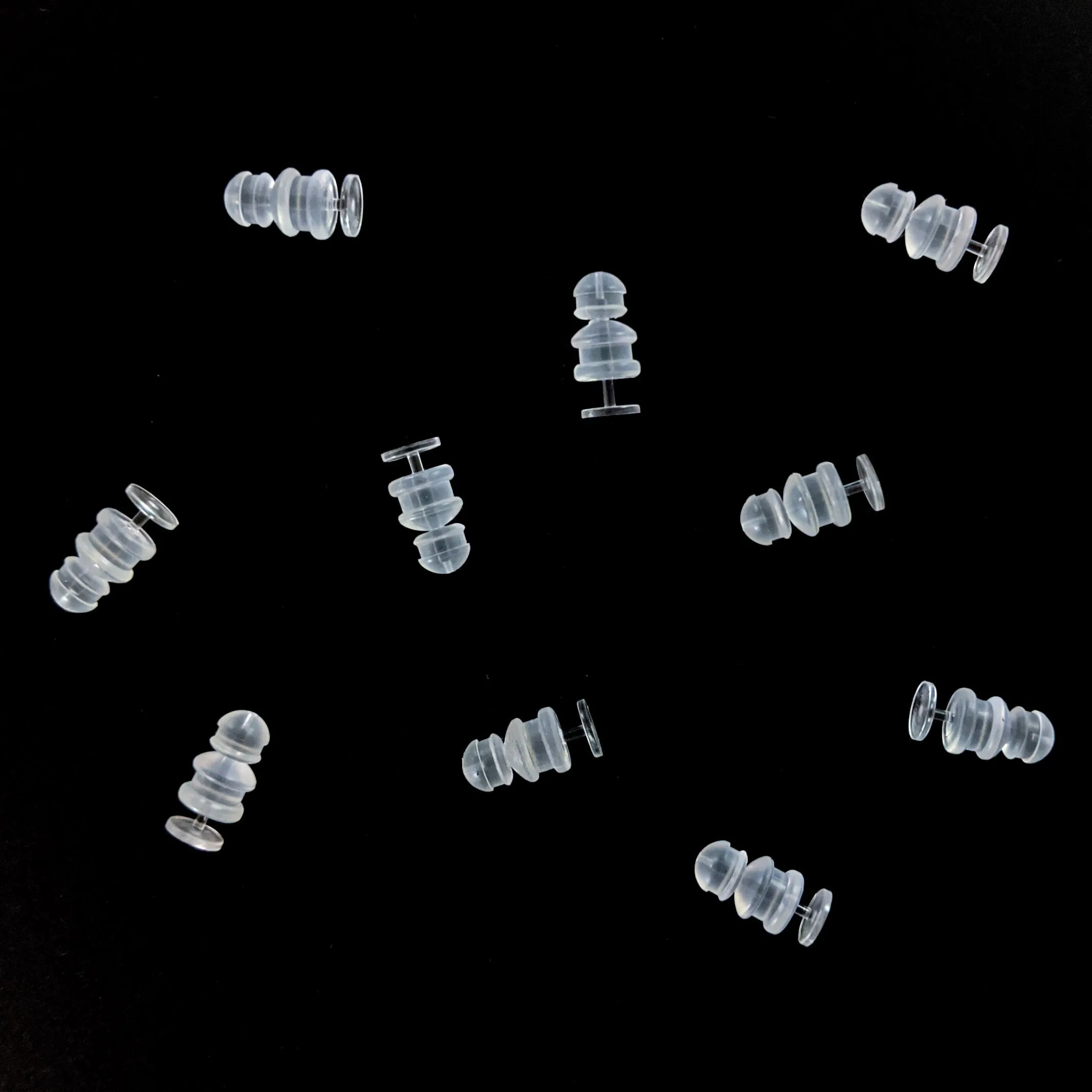 Hypoallergenic Clear Plastic Post Earrings (Blanks)