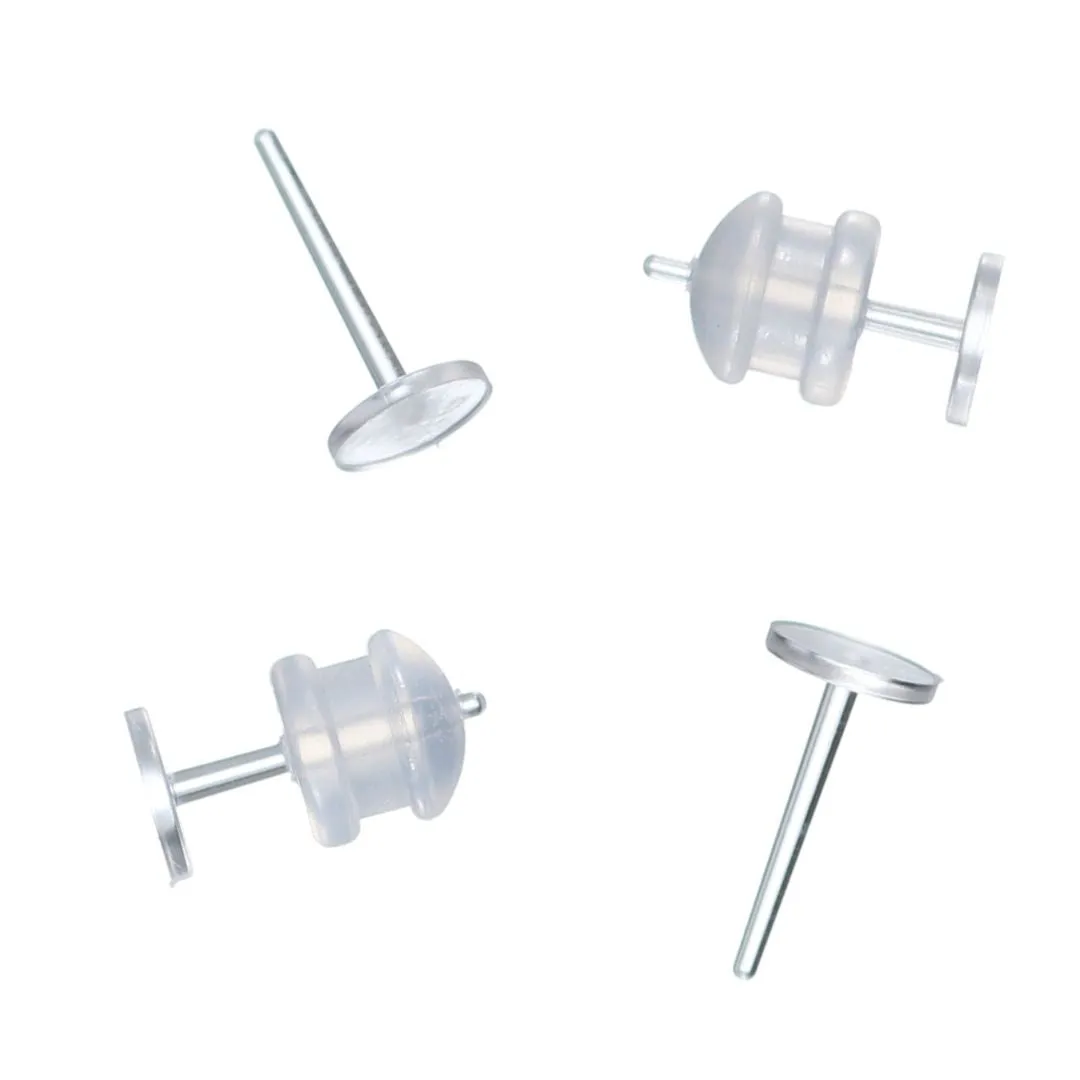 Hypoallergenic Clear Plastic Post Earrings (Blanks)