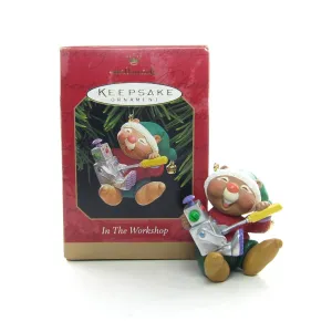 In the Workshop Hallmark Ornament Vintage 1999 Santa's Helper with Robot