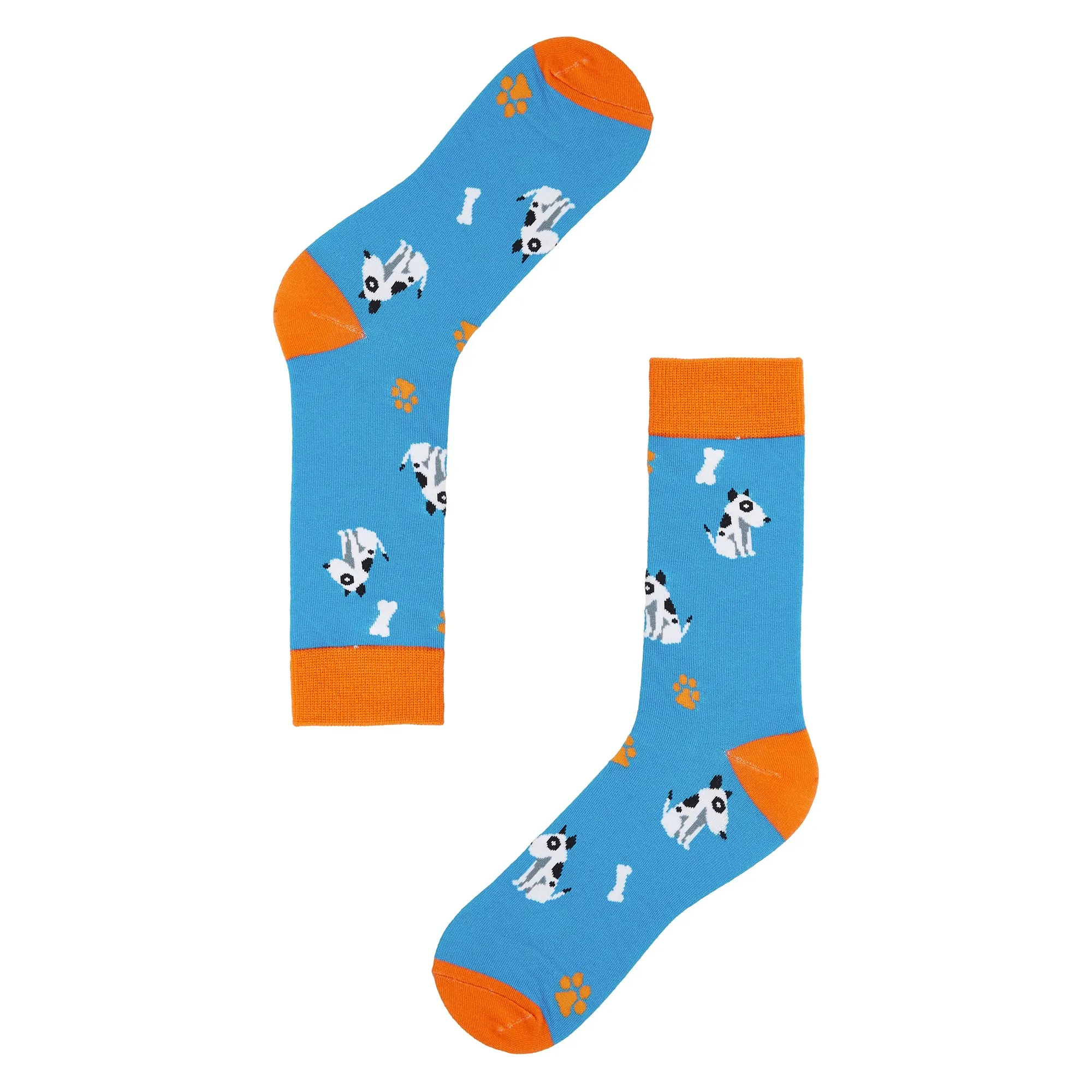 Jack Russell Terrier Printed Crew Length Socks