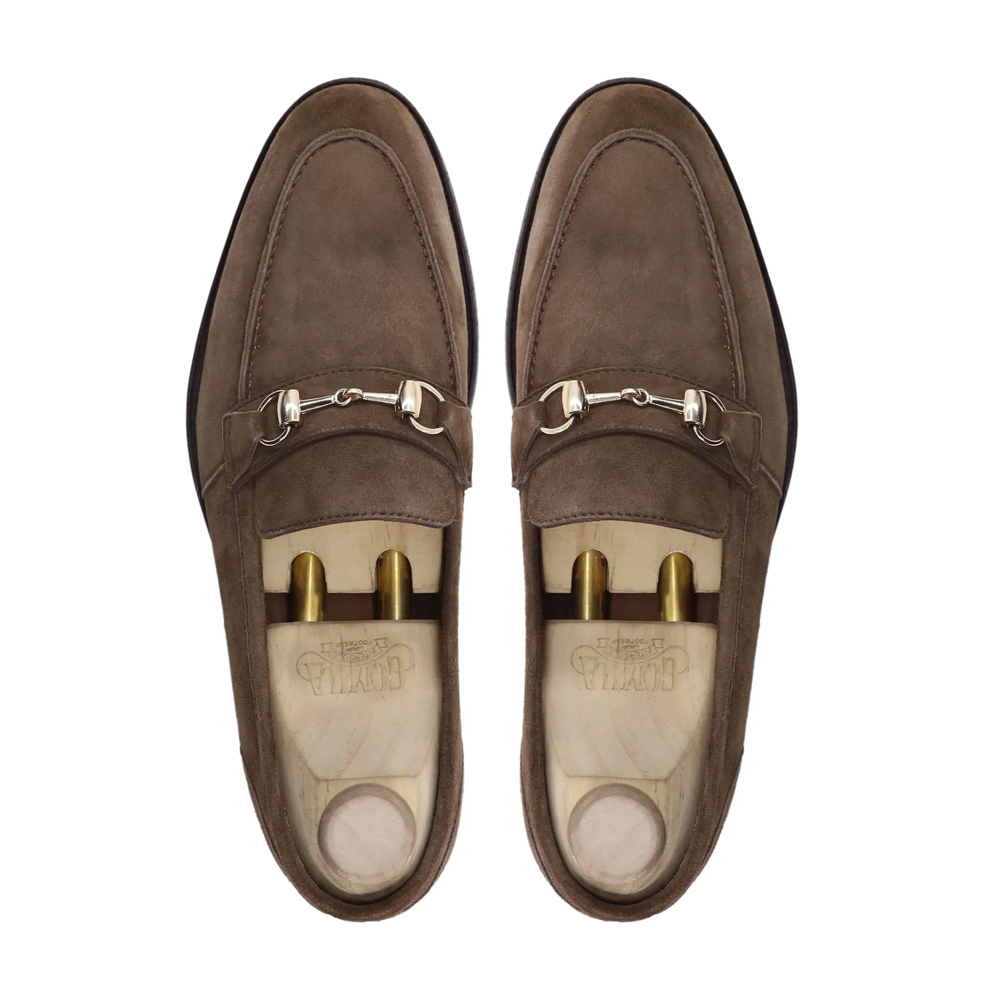 Jewel - Men's Dark Brown Kid Suede Loafer