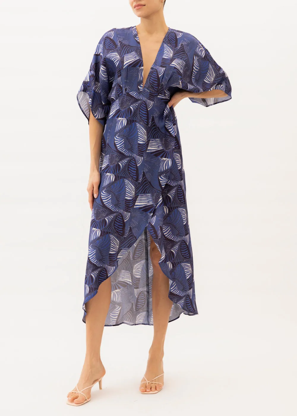 Katherine Blue Geo Print Maxi Dress