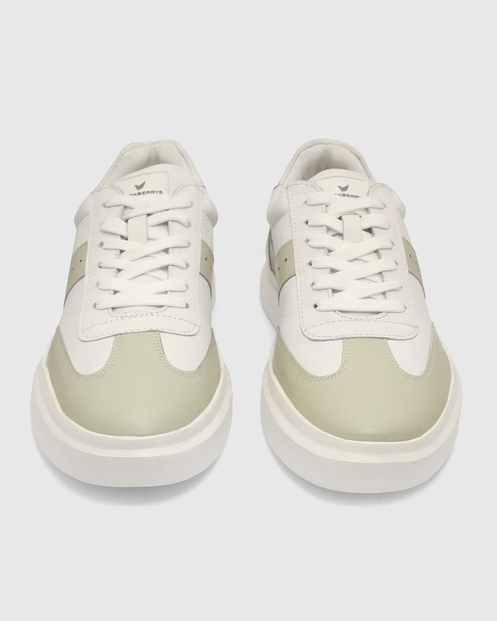 Leather White Solid Sneakers - Tammy