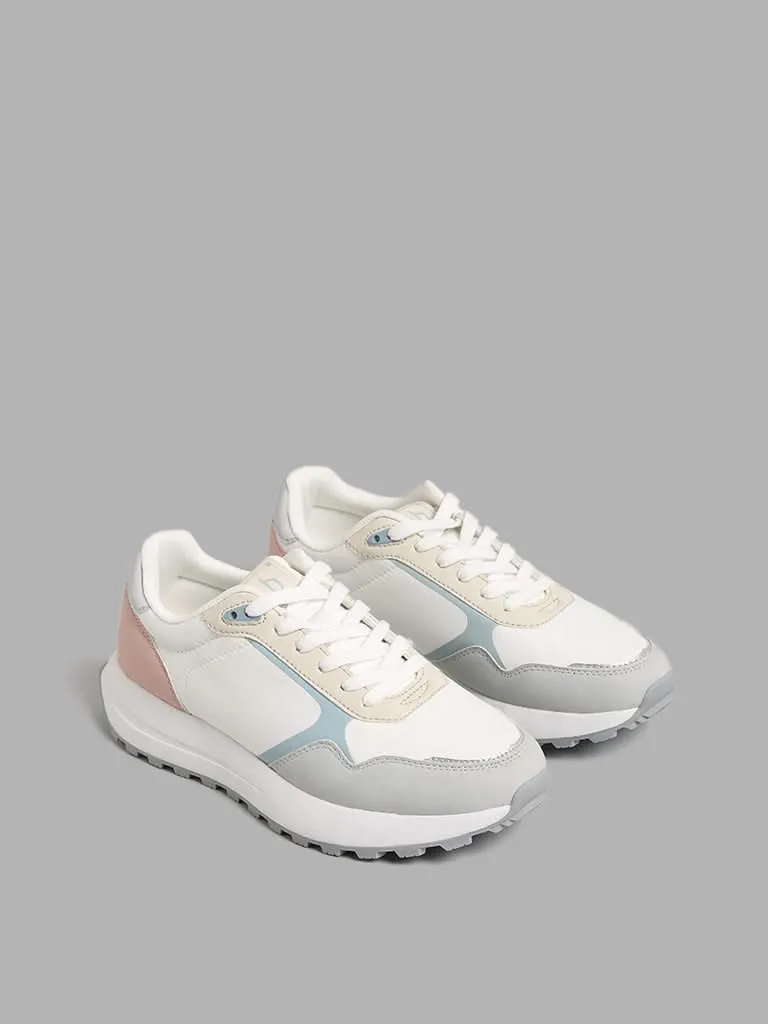 LUNA BLU White Jogger Sneakers