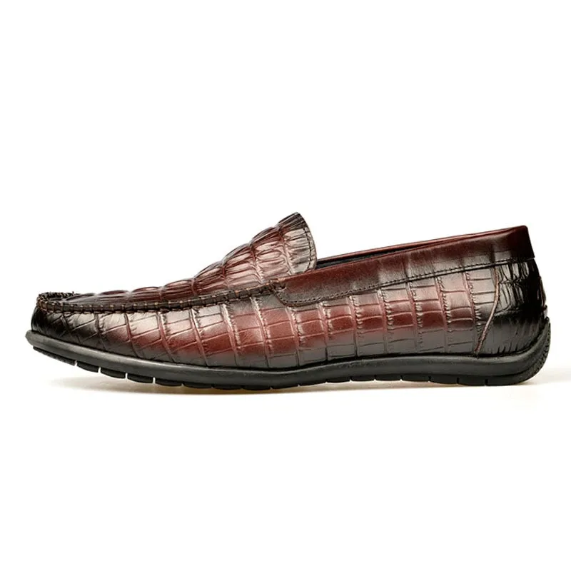 Luxury CrocLeather Daily Business Slip On Loafers