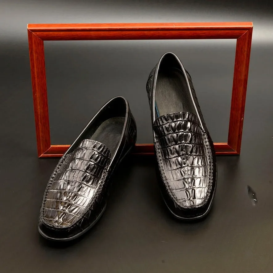 Luxury CrocLeather Daily Business Slip On Loafers