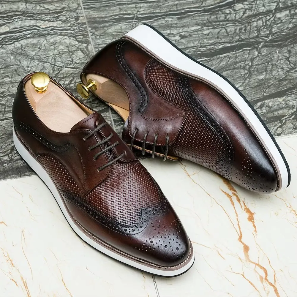 Luxury Exotic Pattern Derby Dress Shoes