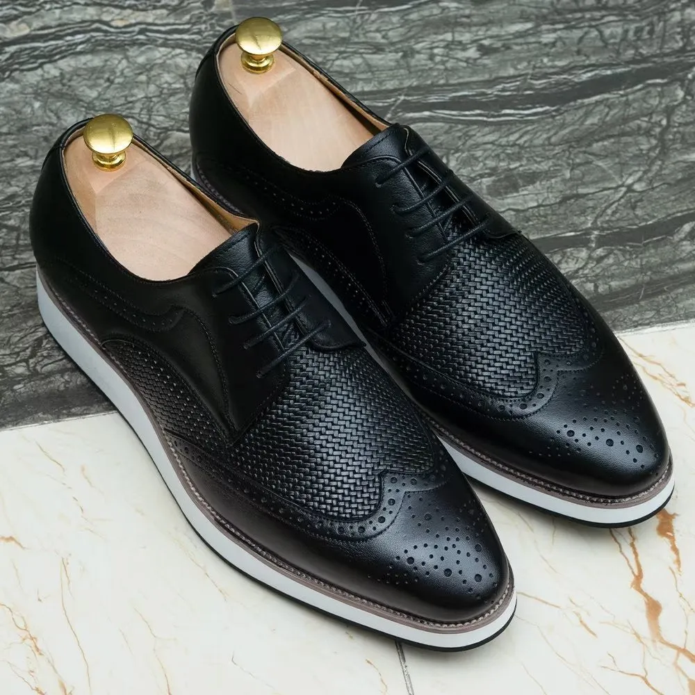 Luxury Exotic Pattern Derby Dress Shoes