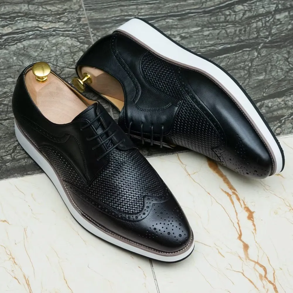 Luxury Exotic Pattern Derby Dress Shoes