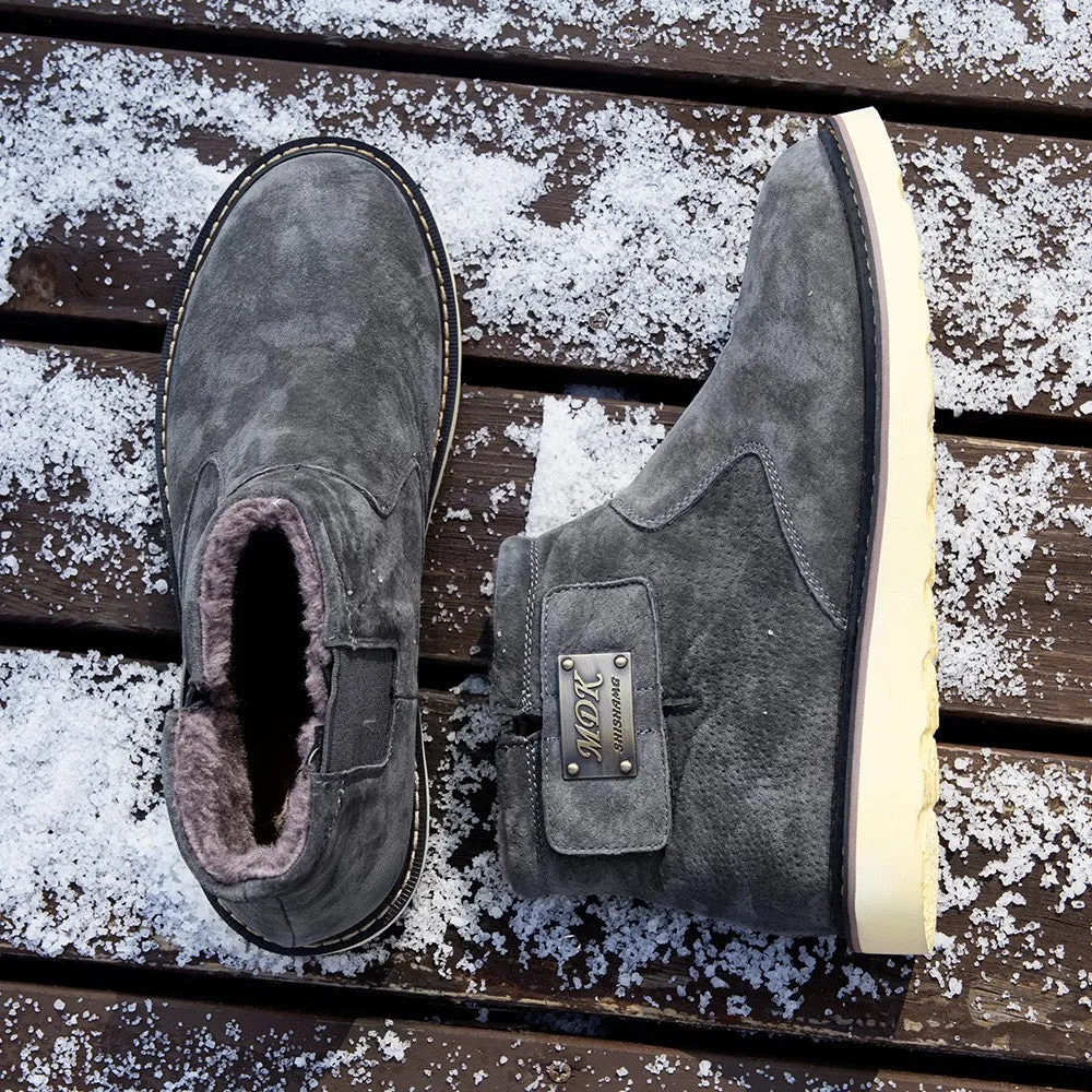 Man's winter suede villi thermal trending joker comfortable snow boots