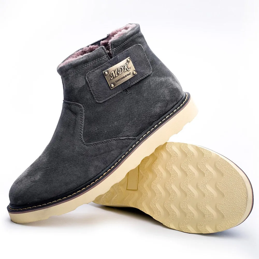 Man's winter suede villi thermal trending joker comfortable snow boots