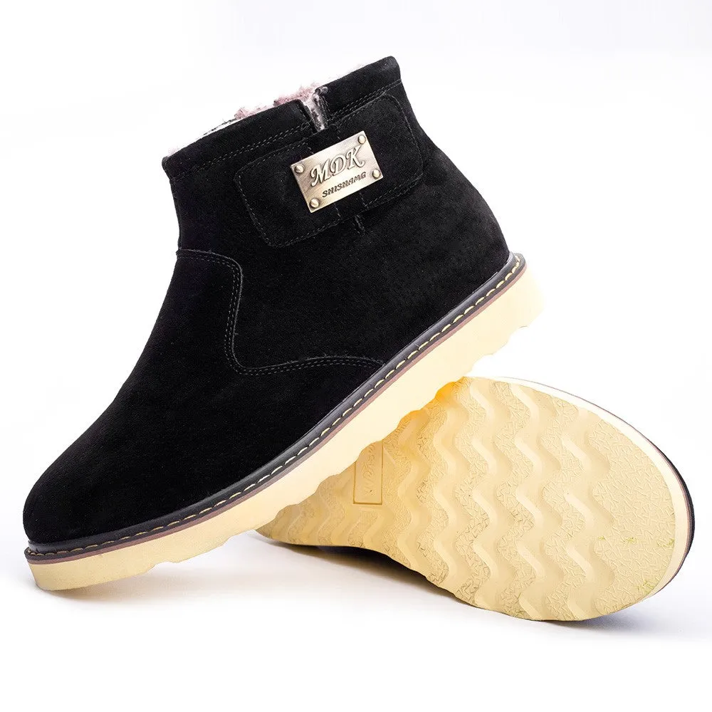 Man's winter suede villi thermal trending joker comfortable snow boots