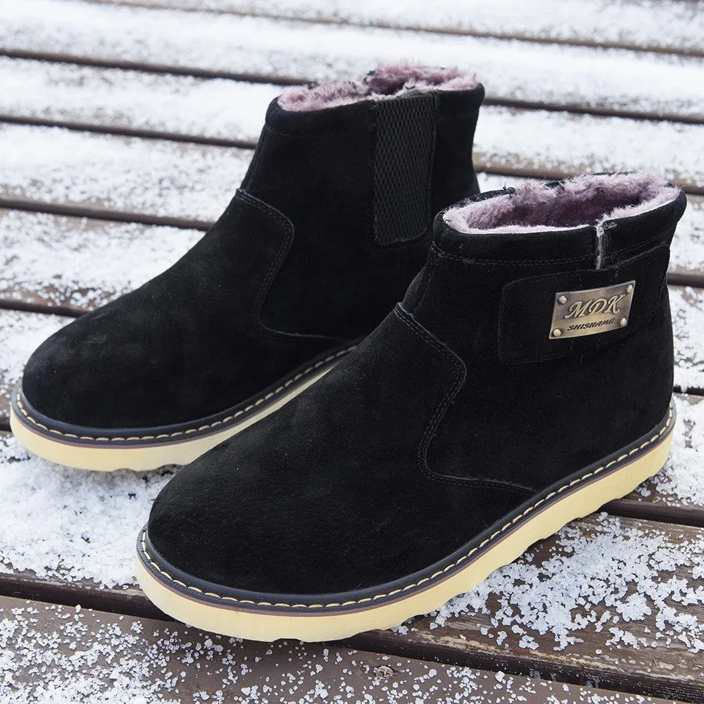 Man's winter suede villi thermal trending joker comfortable snow boots