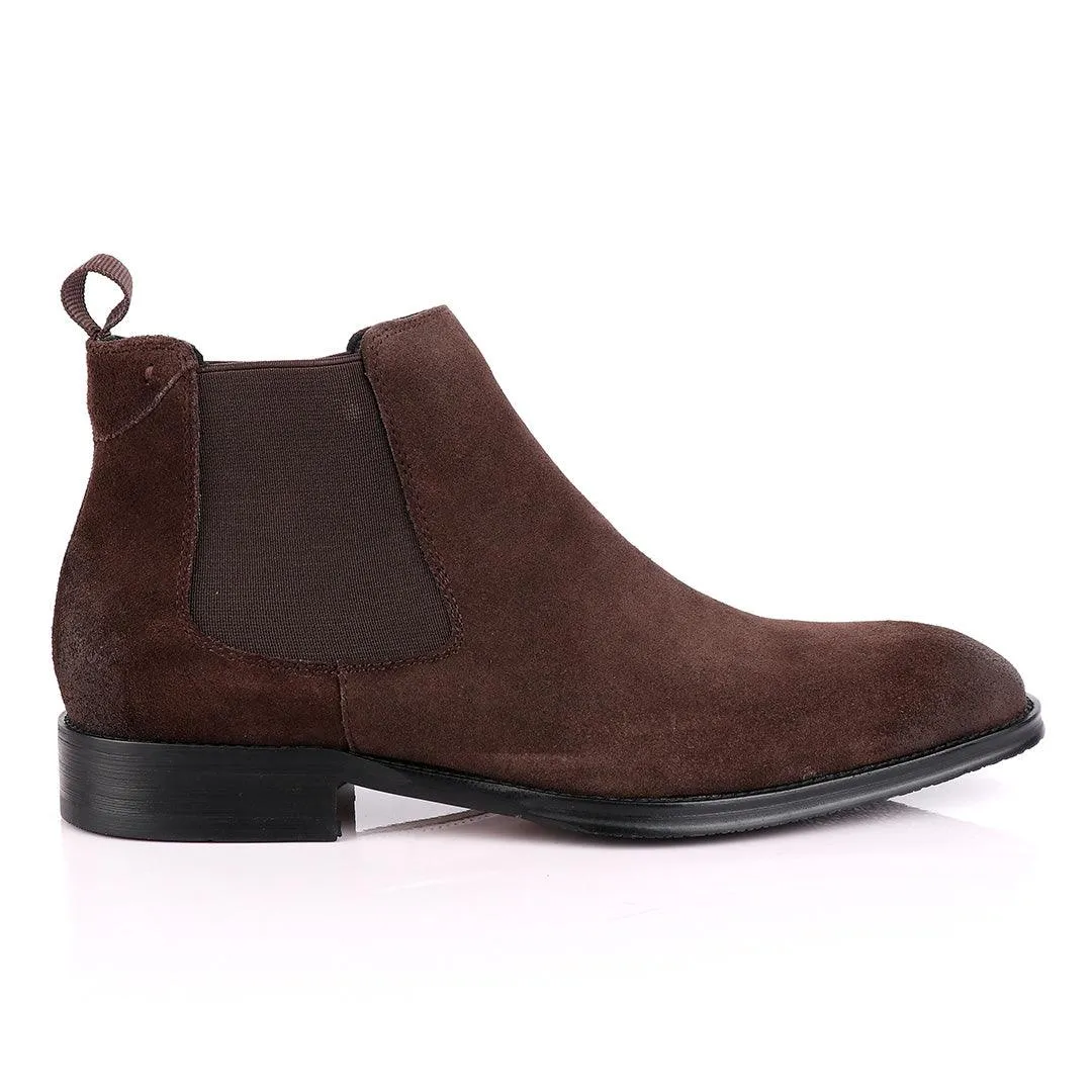 Massimo Dutti High tops Brogues Chelsea Choco Coffee Boot