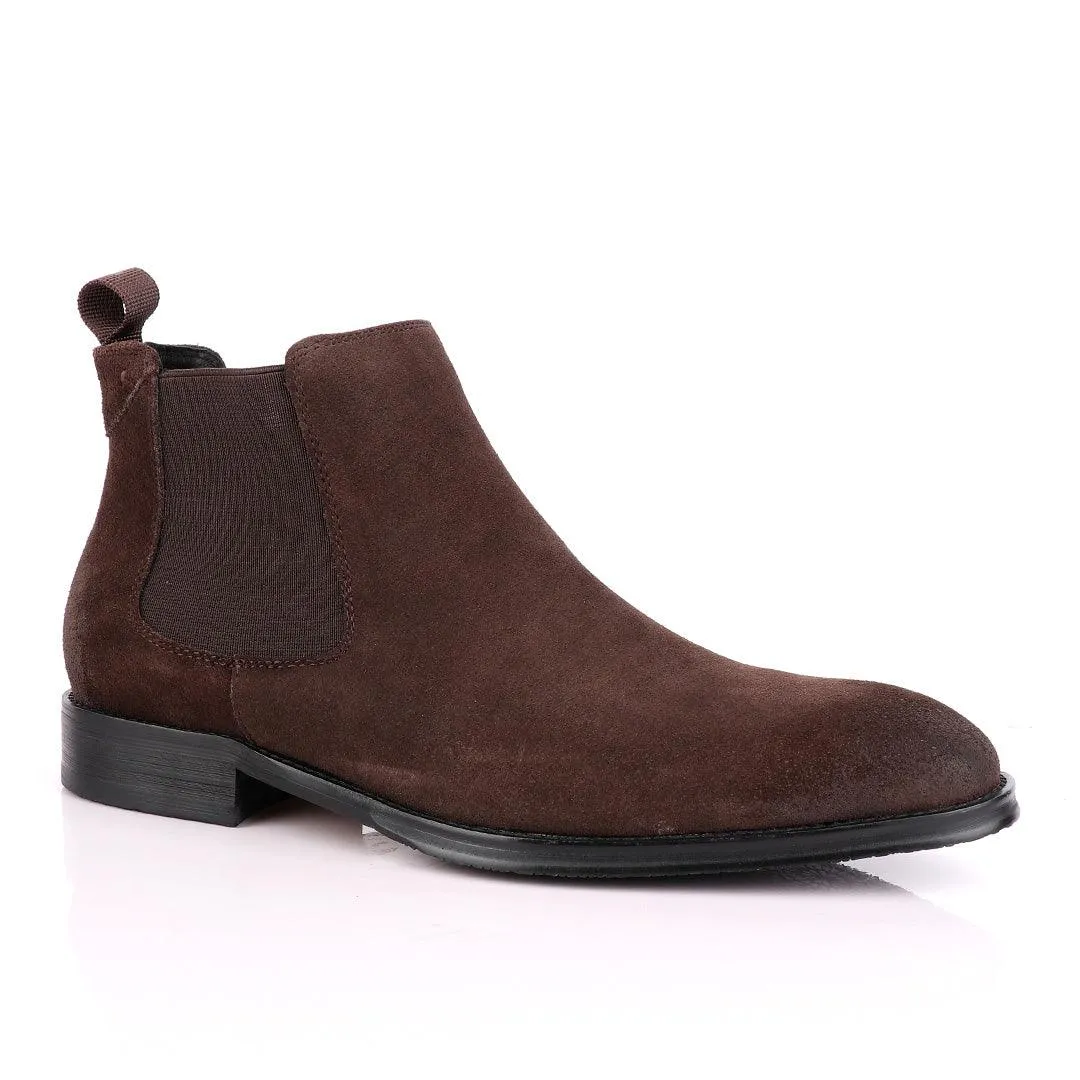 Massimo Dutti High tops Brogues Chelsea Choco Coffee Boot