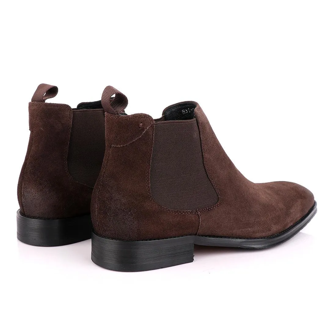 Massimo Dutti High tops Brogues Chelsea Choco Coffee Boot