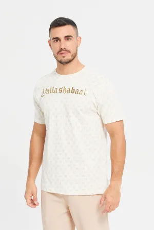 Men Beige Yalla Shabaab Casual T-Shirt