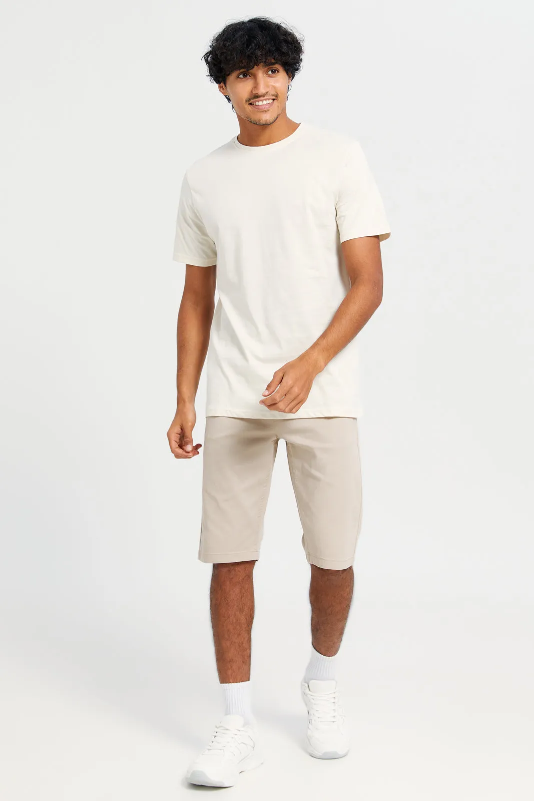 Men Ivory Basic T-Shirt