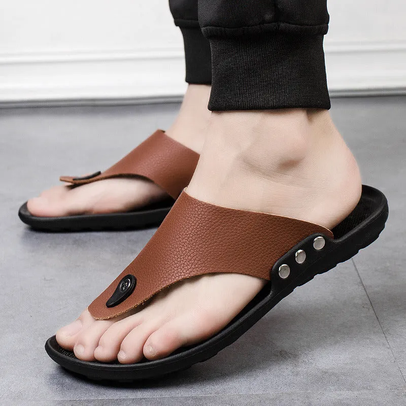 Men's New Summer New Korean Sandals Men's Flip-Flops Beach Shoes Fashion Casual Sandals