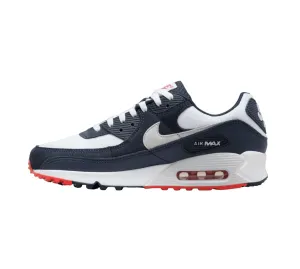 Mens Nike Air Max 90 Navy/ White/ Red Athletic Shoes