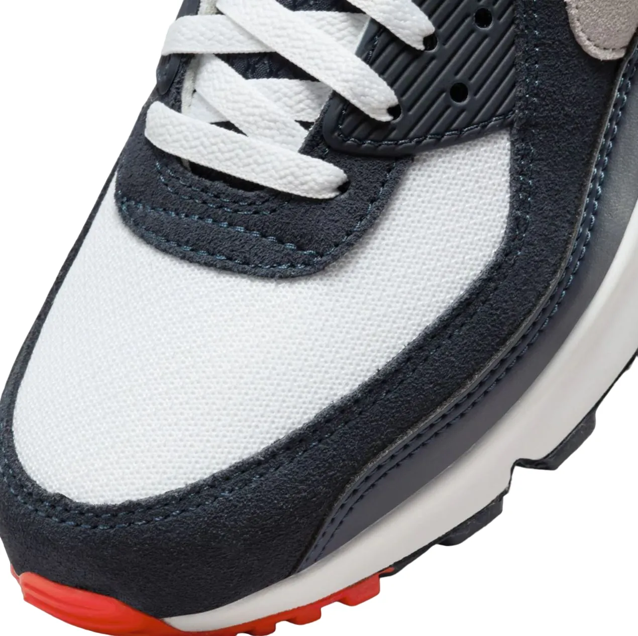 Mens Nike Air Max 90 Navy/ White/ Red Athletic Shoes