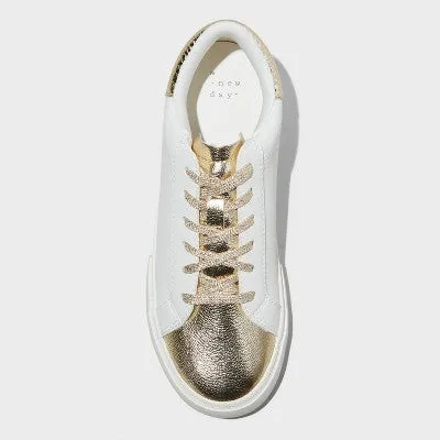 New - Women's Maddison Sneakers - A New Day Gold 7.5