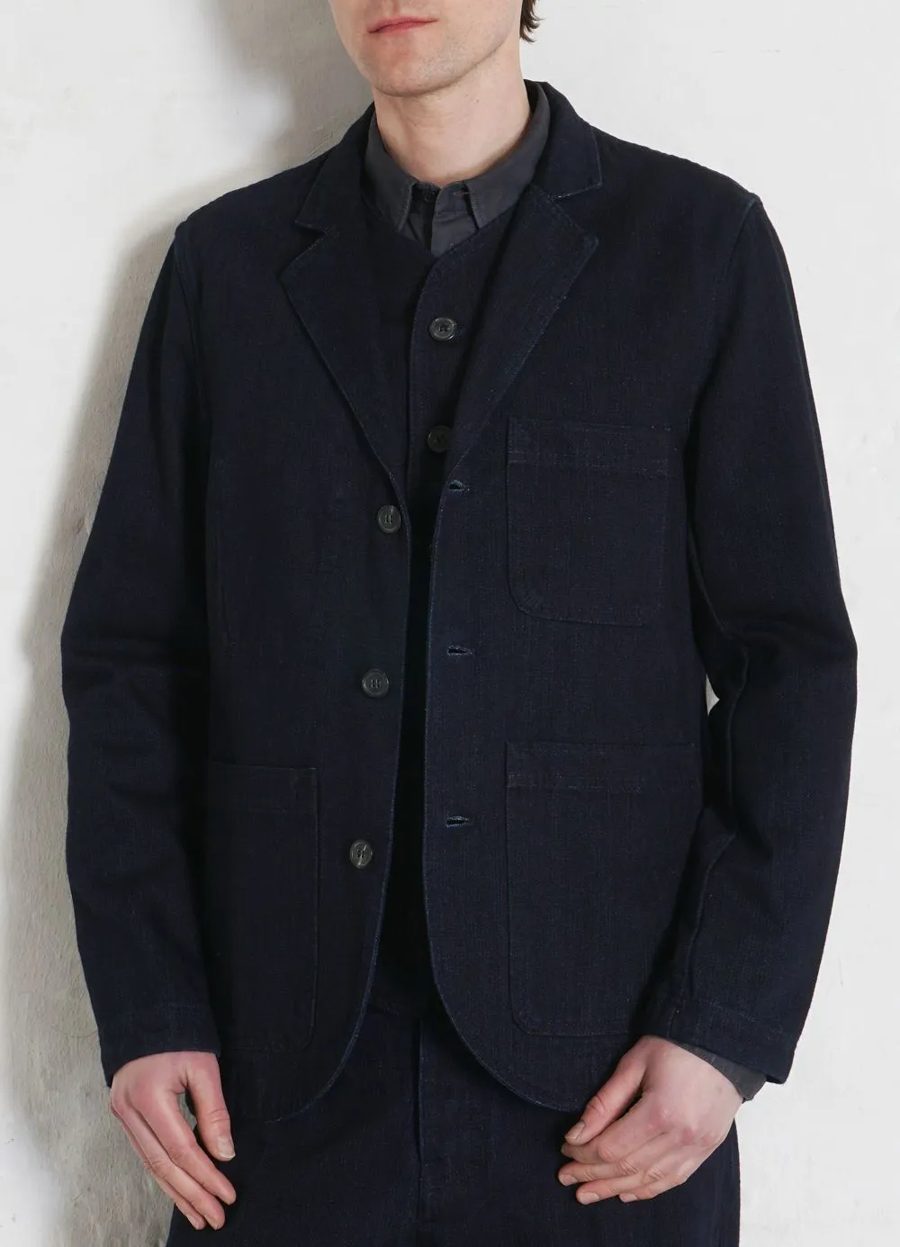 NICOLAI | Informal 3-button Blazer | Black Indigo