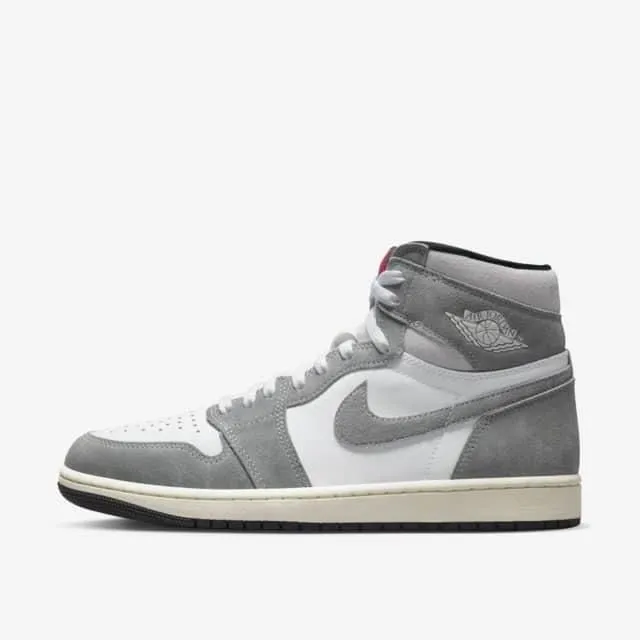 Nike Men's Air Jordan 1 Retro High OG Shoes - Smoke Grey / Sail / Red / Black