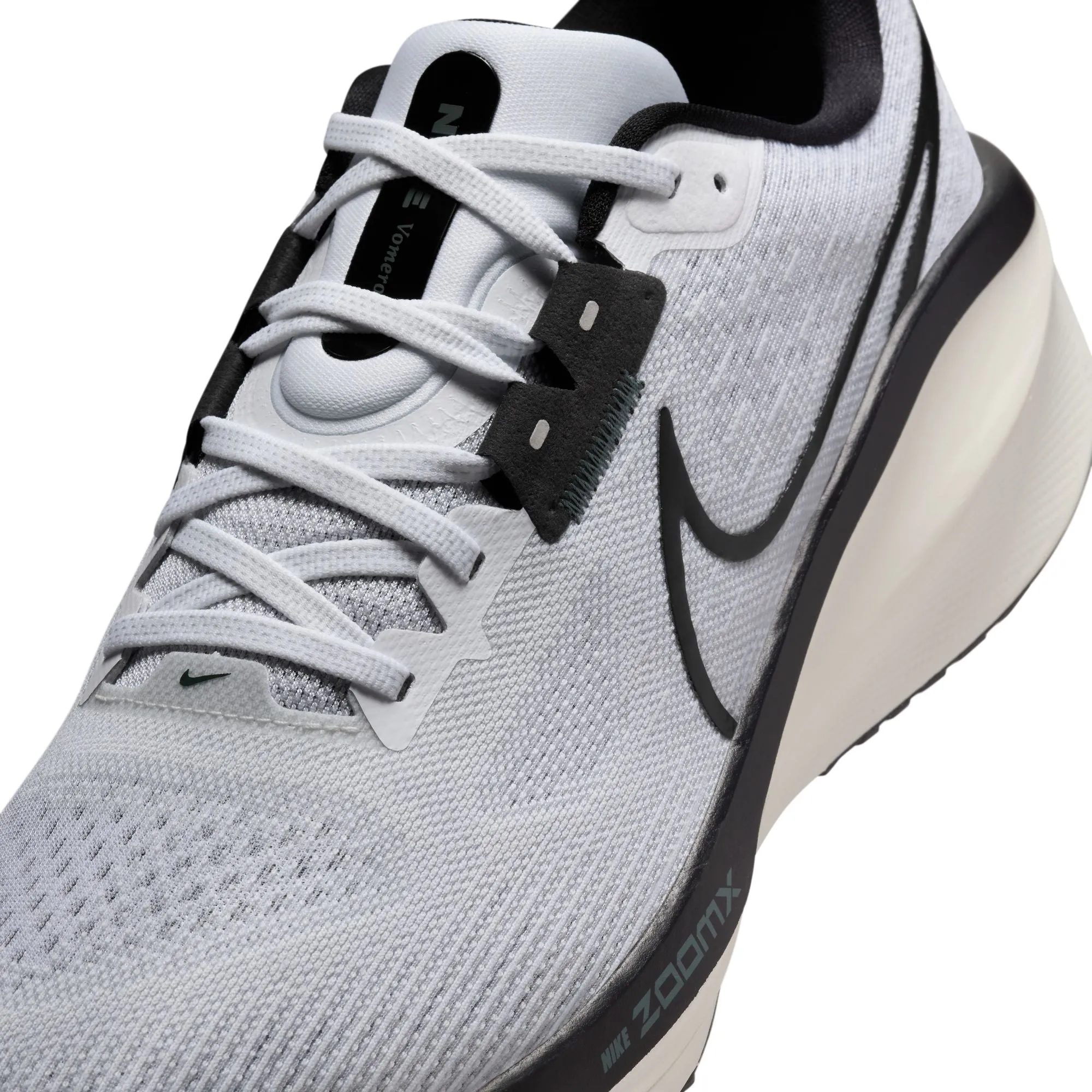 Nike Men's Air Zoom Vomero 17 Running Shoes White / Black / Pure Platinum / Vintage Green