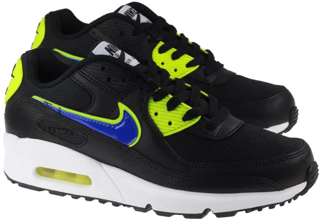 Nike Shoes Junior Air Max 90 Black Racer Blue Volt