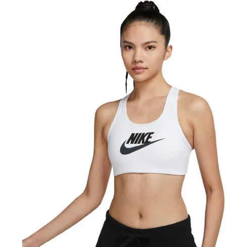 Nike Women's Swoosh Sports Bra - White / Black