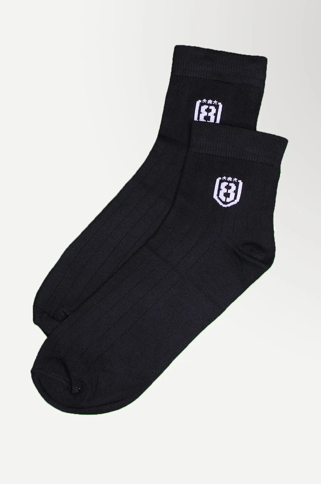 Nylon High Ankle Socks Set- Black