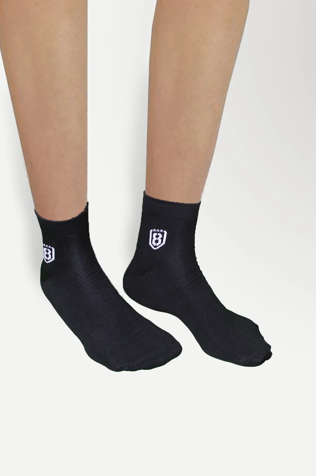 Nylon High Ankle Socks Set- Black